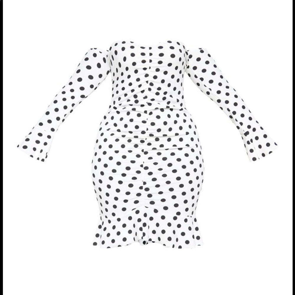 PrettyLittleThing Polka dot bodycon dress